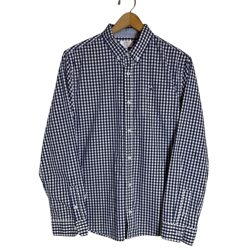 Crown & Ivy Kids Boys 8-20 Long Sleeve Woven Gingham Shirt Size XL
